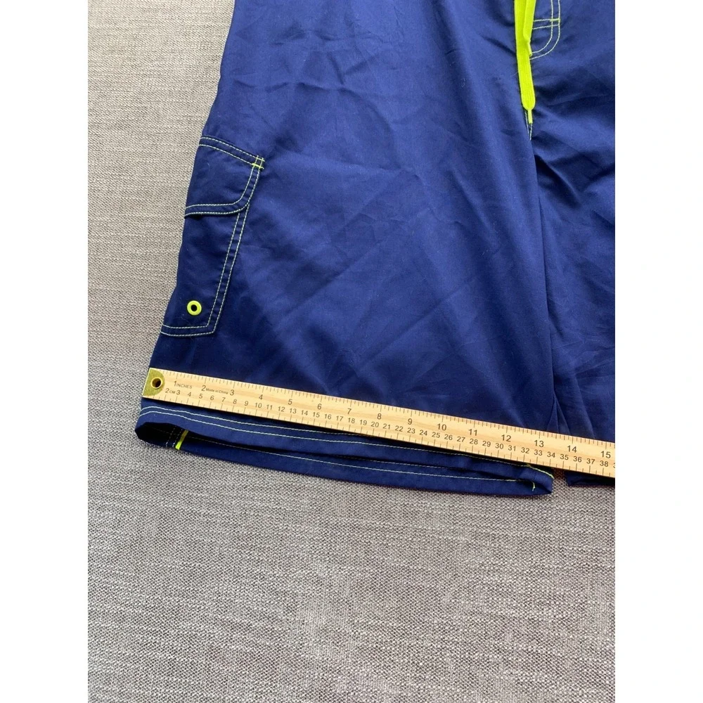 OT Revolution Swim Trunks‎ Mens XL Navy Blue Mesh Lined Drawstring Swimwear